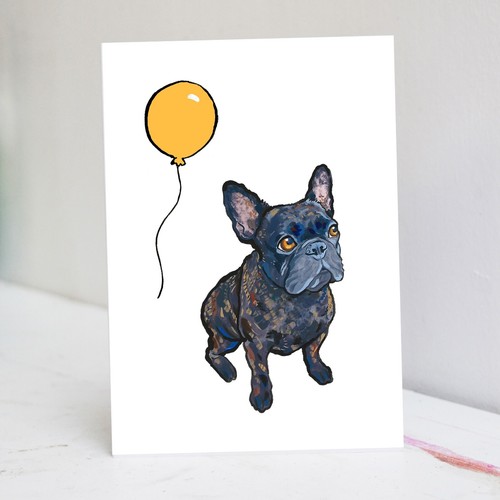 Biglietto compleanno bulldog - biglietto,