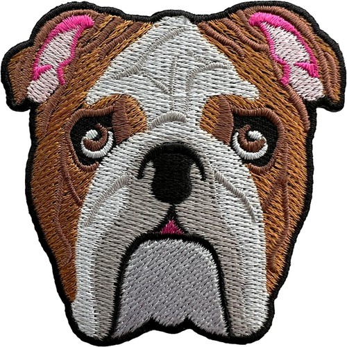 Bulldog patch iron sew - patch,