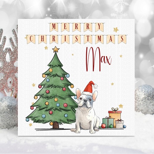 Cartolina natale bulldog - natale,