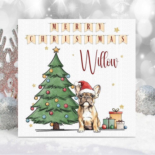 Cartolina natale bulldog - natale,