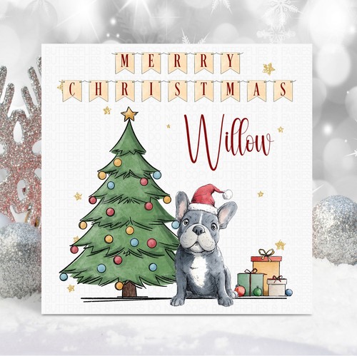 Cartolina natale bulldog - di,