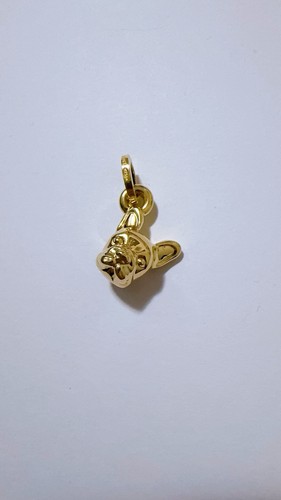 Ciondolo testa cane oro - di,