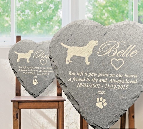 Memoriale cane ardesia - in,
